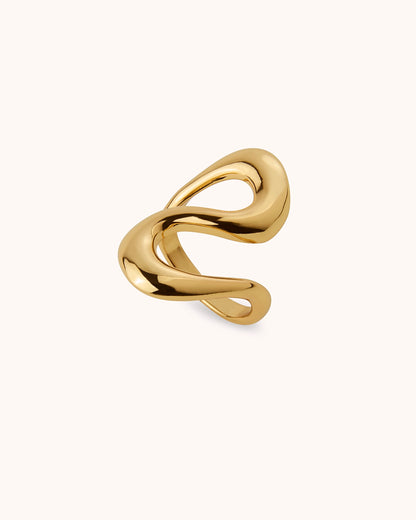 Oval Wrap Ring in Gold