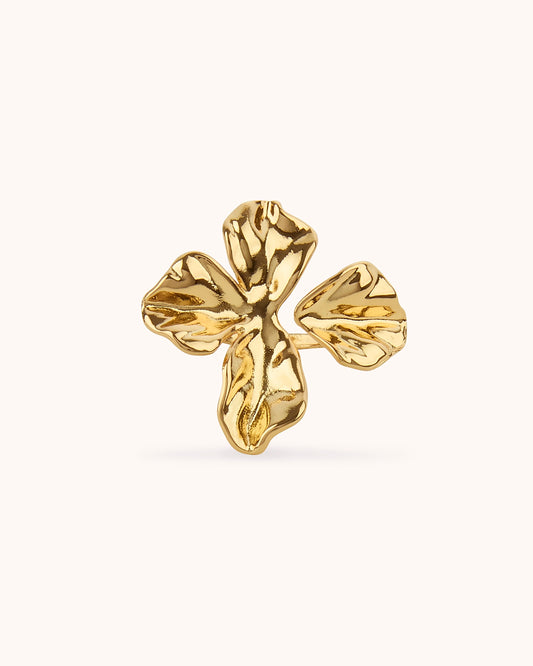 Large Petal Ring in Gold