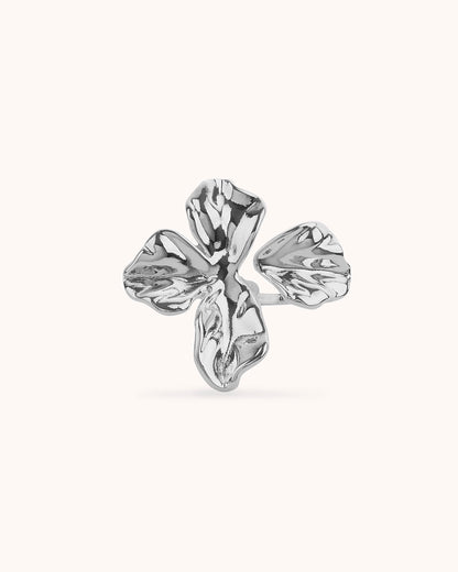 Large Petal Ring in Silver