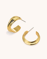Wrapped Hoop Earrings in Gold