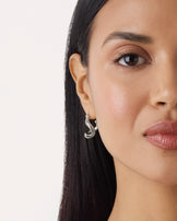 Twisted Clicker Hoops in Silver