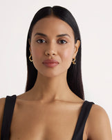 Twisted Clicker Hoops in Gold