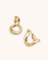 Twisted Clicker Hoops in Gold