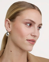 Chunky Clicker Hoops in Gold in Silver