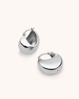 Chunky Clicker Hoops in Gold in Silver
