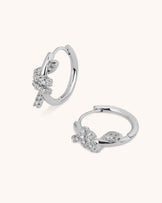 Knot Hoop Earrings in Silver