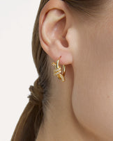 Knot Hoop Earrings in Gold