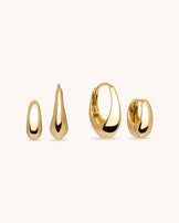 Two-Pack Chubby Oval Seamless Huggies in Gold