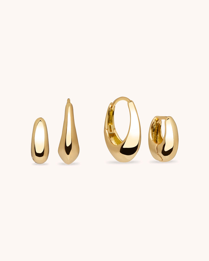 Two-Pack Chubby Oval Seamless Huggies in Gold
