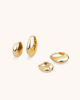 Two-Pack Chubby Oval Seamless Huggies in Gold