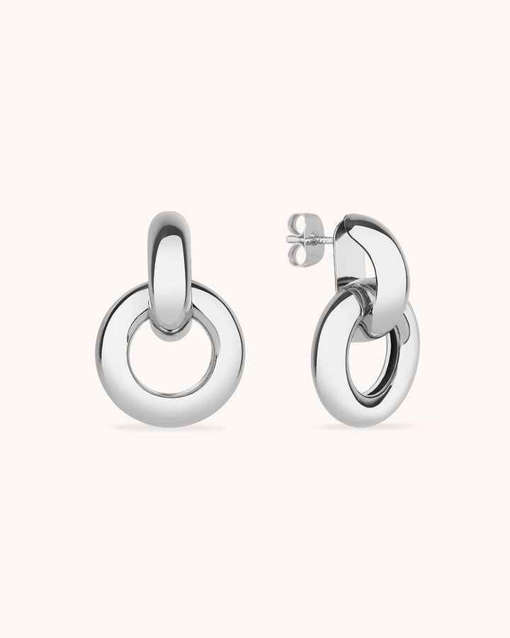 Circle Earrings in Silver