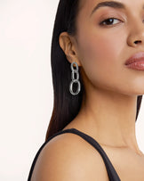 Chain Drop Earrings in Silver