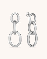 Chain Drop Earrings in Silver