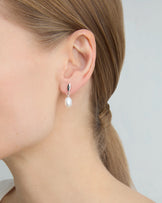 Pearl Drop Earrings in Silver