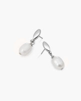 Pearl Drop Earrings in Silver