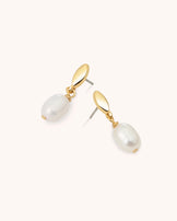 Pearl Drop Earrings in Gold