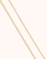 Double Layered Mariner Chain Necklace in Gold
