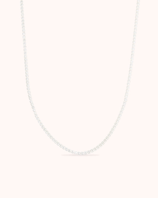 Tennis Necklace in Silver
