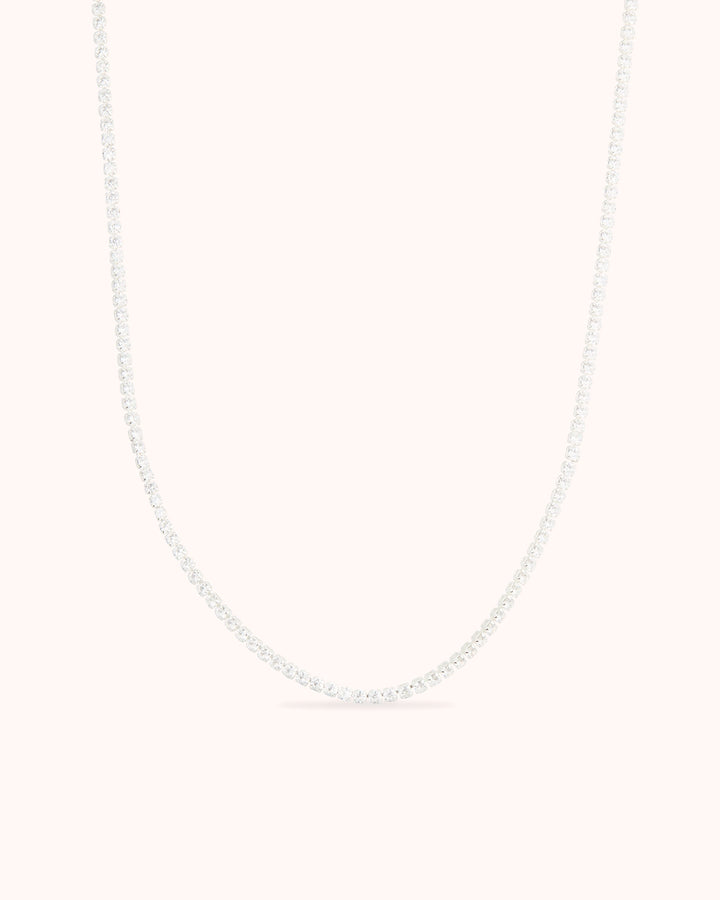 Tennis Necklace in Silver