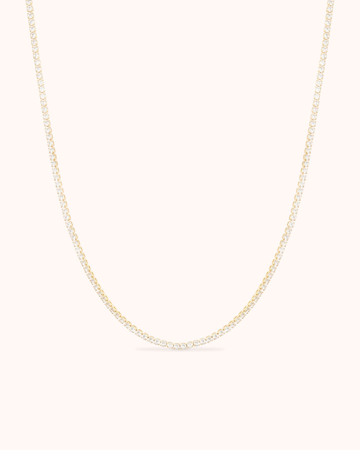 Tennis Necklace in Gold