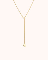 Lariat Loop Necklace in Gold