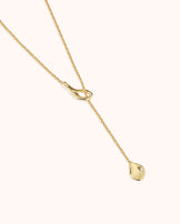 Lariat Loop Necklace in Gold