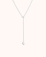 Lariat Loop Necklace in Silver