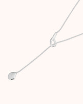 Lariat Loop Necklace in Silver