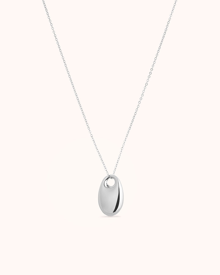 Chunky Pendant Necklace in Silver