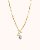Semi-Precious Loop Chain Necklace in Gold