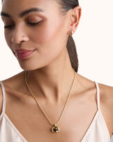 Tiger's Eye Pendant Necklace in Gold