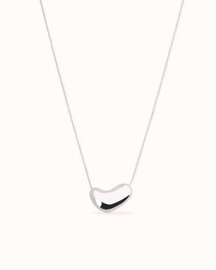 Short Bean Necklace in Silver