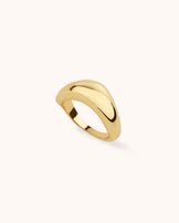 Wave Band Ring in Gold