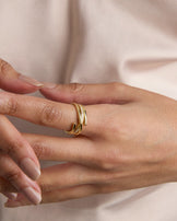 Twisted Ring Band in Gold