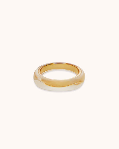 Rounded Band Ring in Gold
