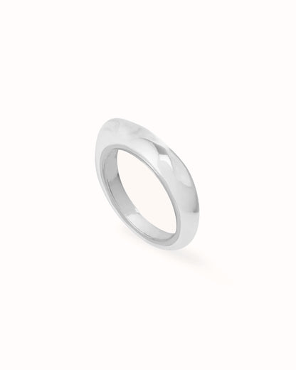 Rounded Band Ring in Silver