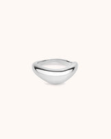 Wave Band Ring in Silver