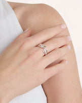 Twisted Ring Band in Silver
