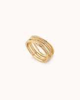 Twisted Cubic Zirconia Ring in Gold