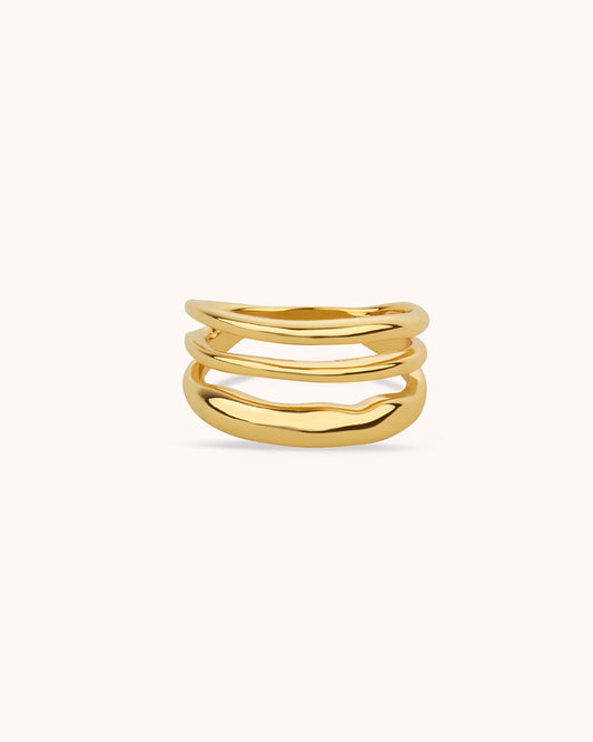 Multi-Layer Band Ring in Gold