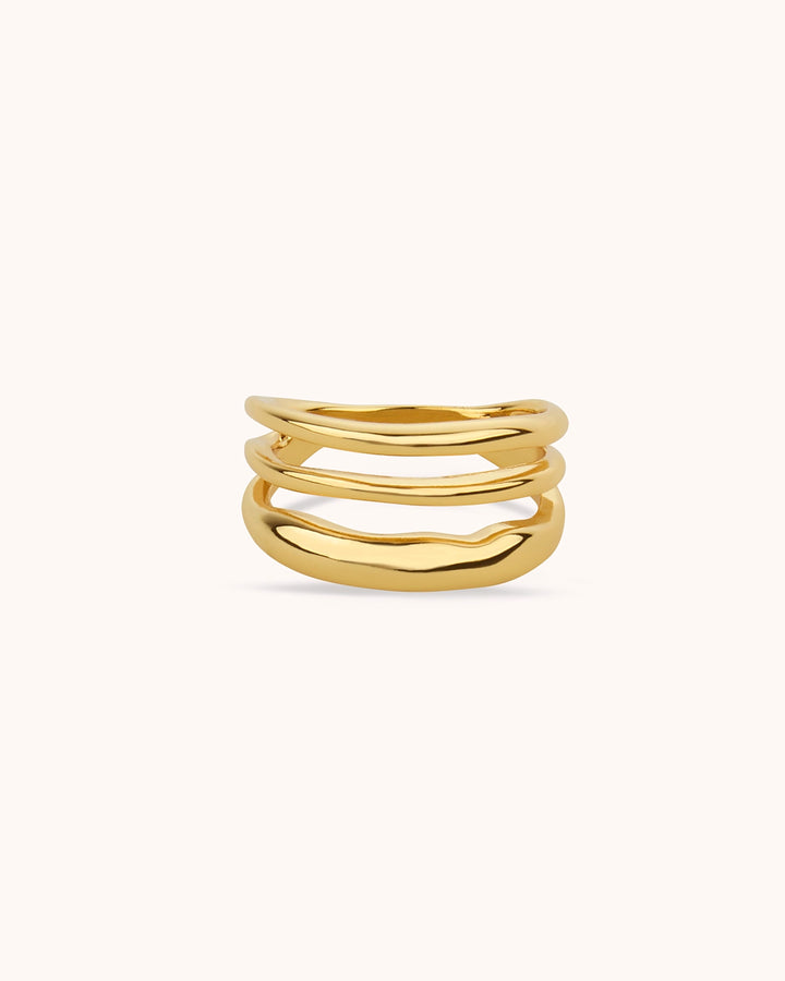 Multi-Layer Band Ring in Gold
