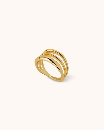Multi-Layer Band Ring in Gold