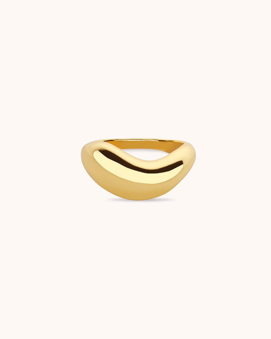 Wavy Band Ring in Gold
