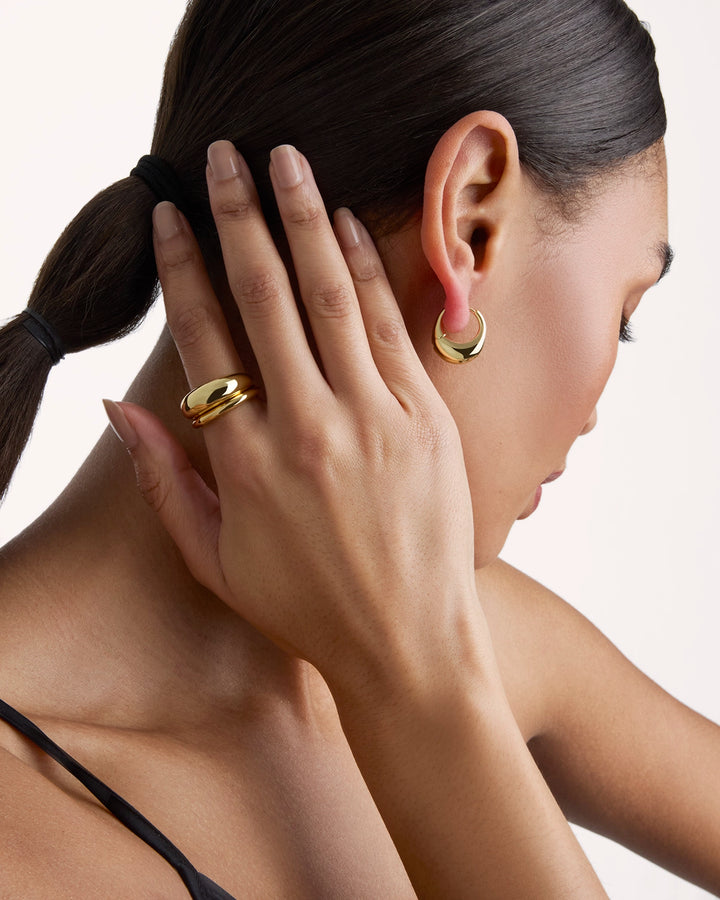 Chunky Ring 2 Pack in Gold