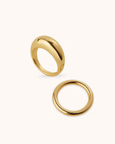 Chunky Ring 2 Pack in Gold