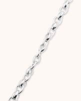 Chunky Double Chain Link Necklace in Silver