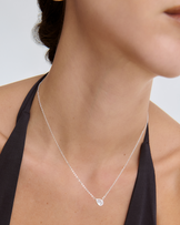 Pear Cubic Zirconia Chain Necklace in Silver