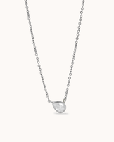 Pear Cubic Zirconia Chain Necklace in Silver