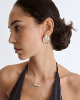 Bean Chain Necklace in Silver
