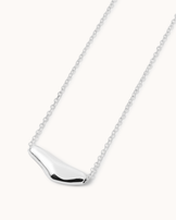Bean Chain Necklace in Silver